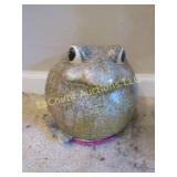 large ceramic puffer frog garden decor