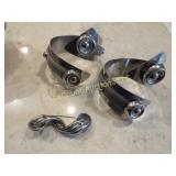 2 large wonder woman style cuff bracelets & pin