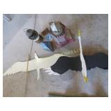 outdoor bird decor light houses