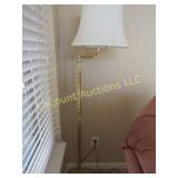 brass floor lamp w shade