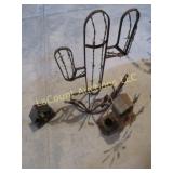 3 metal western decor pieces