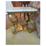 Italian marble top side end table