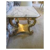 Italian marble top side end table