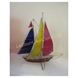 stained glass sailboat decor