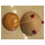 2 vintage Munising wood bowls