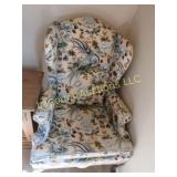 bird pattern wing back chair