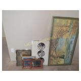 assorted framed pictures prints