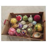 Vintage christmas beaded ornaments