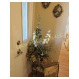 decor floral plant stand 2 prints oval decor