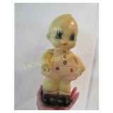 Vintage chalkware carnival Kewpie doll bank figure