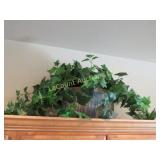 2 artificial flowers greens
