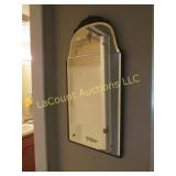 antique wall mirror etched mirror