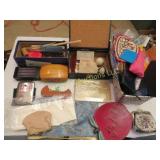 vintage brushes golf supplies coin purses misc