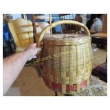 antique wicker basket with lid