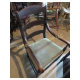 antique side arm chair