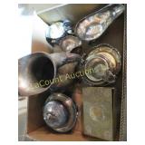 assorted plated silver pewter