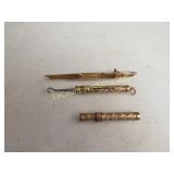 vintage sweater button hooks Swank sword tie clip