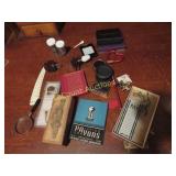 vintage smalls crayons pens long beach wood box