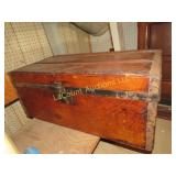 vintage wood trunk