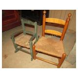2 small childs chairs rocking & standard