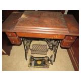 vintage singer treadle sewing machine table