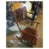 antique wood  rocking chair