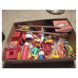 vintage assorted toys trucks harmonica kazoo