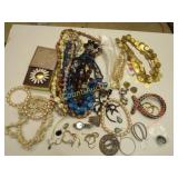 vintage costume jewelry necklace pins watch