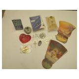 vintage religious items advertising fans cross