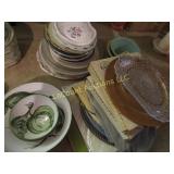 assorted plates platters bowls copper piece