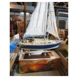 amber duck accent lamp  sailboat