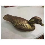 solid brass duck figure