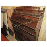 antique shelving unit shelves ornate top