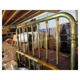 antique brass bed head & foot board full size