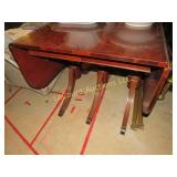 Duncan Phyfe dining table drop side table 3 leaves
