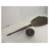 sterling silver hand mirror vanity jar