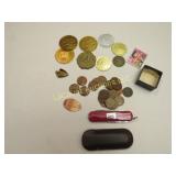 wheat pennies Mason stamped pocket knife tokens