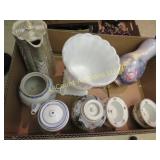assorted vintage decor coffee pot vase bowls