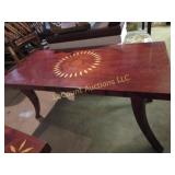 arts & crafts inlaid wood table