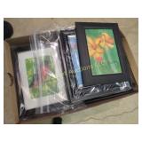 assorted picture frames w floral pictures many