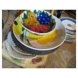 assorted dishes plates platters