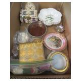 vintage trinket boxes decorative pieces clock