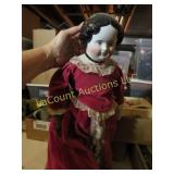 large vintage victorian doll porcelain head