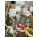 assorted pitchers cup saucer pewter
