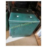 vintage mod vinyl hassock foot stool storage