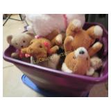 tote w vintage plush animals many teddy bears