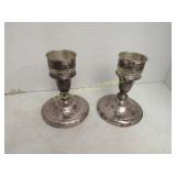 pr sterling silver candle holders weighted bases