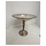 Sterling silver weighted base pedestel candy dish