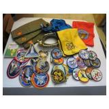 boyscout hats patches belt space ship patches