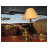 2 desk piano lamps brass